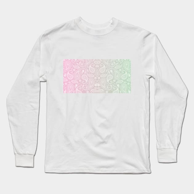 Pastel Paisley Bandana Long Sleeve T-Shirt by Full Moon